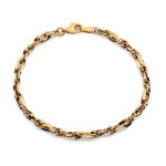 Bransoletka złota 585 przeplatane ogniwa na prezent dla niej