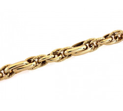 Bransoletka złota 585 przeplatane ogniwa na prezent dla niej