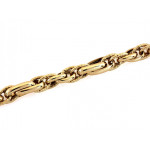 Bransoletka złota 585 przeplatane ogniwa na prezent dla niej