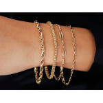 Bransoletka złota 585 przeplatane ogniwa na prezent dla niej