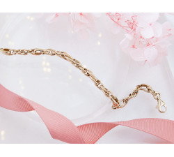 Bransoletka złota 585 przeplatane ogniwa na prezent dla niej