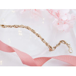 Bransoletka złota 585 przeplatane ogniwa na prezent dla niej