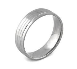 srebrny pierścionek gładki