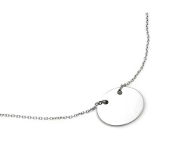 Srebrny naszyjnik 925 celebrytka z kółeczkiem wisząca na łańcuszku