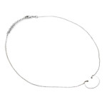 Srebrny naszyjnik 925 celebrytka z kółeczkiem wisząca na łańcuszku