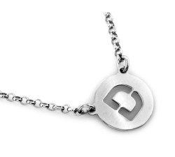 Srebrny naszyjnik 925 z literką D na łańcuszku inicjały na prezent