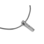 Naszyjnik ze srebra 925 z modnym wisiorem zdobionym z cyrkoniami