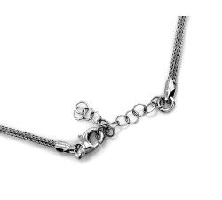 Naszyjnik ze srebra 925 z modnym wisiorem zdobionym z cyrkoniami