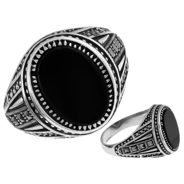 pierścionek ze srebra 925 markazyty