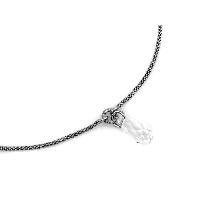 Naszyjnik ze srebra 925 z wiszącym kamieniem na łańcuszku grubym