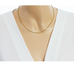 srebrny łańcuszek pozłacany