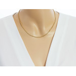 srebrny łańcuszek pozłacany