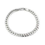 Klasyczna pancerka srebrna 585 męska gruba bransoletka