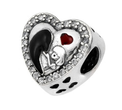 Srebrny wisiorek charms 925 zawieszka beads do bransoletki dla miłośników zwierząt