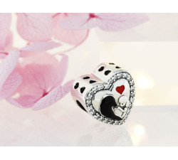 Srebrny wisiorek charms 925 zawieszka beads do bransoletki dla miłośników zwierząt