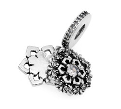 Charms ze srebra 925 do bransoletki płatek śniegu