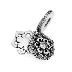 Charms ze srebra 925 do bransoletki płatek śniegu