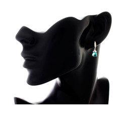 Srebrny komplet z zielonymi cyrkoniami