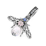 Srebrna zawieszka 925 charms do bransoletki pszczoła