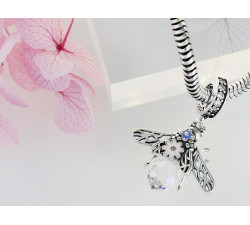 Srebrna zawieszka 925 charms do bransoletki pszczoła