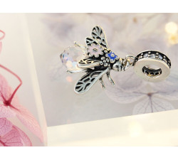 Srebrna zawieszka 925 charms do bransoletki pszczoła