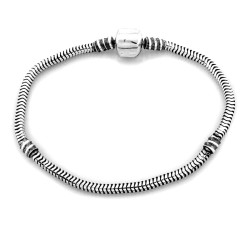 Bransoletka srebrna 925 solidna żmijka do charms i beads