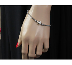 Bransoletka srebrna 925 solidna żmijka do charms i beads