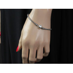 Bransoletka srebrna 925 solidna żmijka do charms i beads