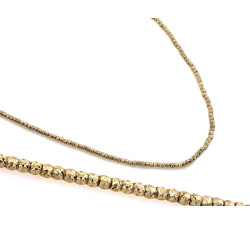 Naszyjnik złoty z błyszczącymi kulkami