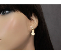 Złote kolczyki wiszące 585 okrągłe