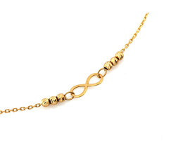 Złoty naszyjnik nieskończoność - prezent na Walentynki.