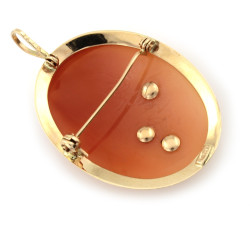 Broszko wisior złota Dama Kameliowa