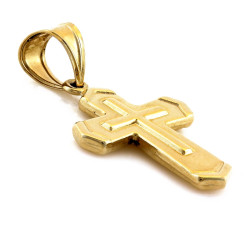 Złota przywieszka krzyżyk, 14k, dla unisex