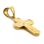 Złota przywieszka krzyżyk, 14k, dla unisex