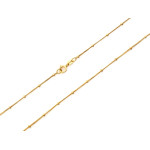 Łańcuszek złoty pancerka z kuleczkami 585