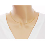 Łańcuszek złoty pancerka z kuleczkami 585