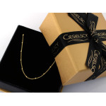 Łańcuszek złoty pancerka z kuleczkami 585