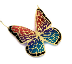 Złoty naszyjnik z motywem zwierząt 40mm