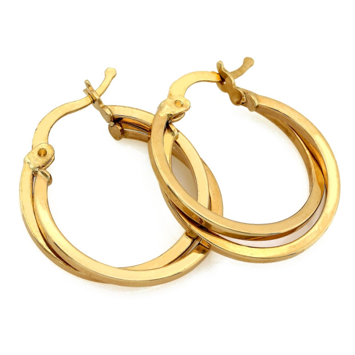 złote kolczyki gładkie