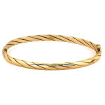 Złota bransoleta sztywna bangle