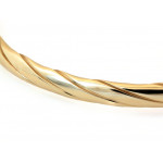 Złota bransoleta sztywna bangle