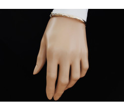 Złota bransoleta sztywna bangle