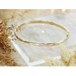 Złota bransoleta sztywna bangle