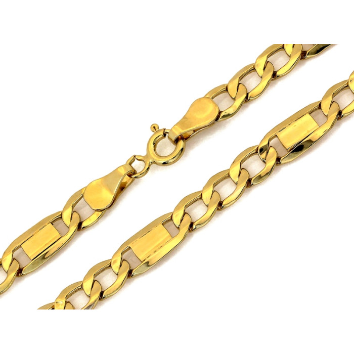 Złoty łańcuszek Figaro 585 dla kobiet i mężczyzn