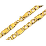Złoty łańcuszek Figaro 585 dla kobiet i mężczyzn