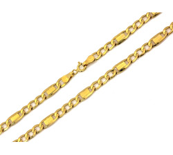 Złoty łańcuszek Figaro 585 dla kobiet i mężczyzn