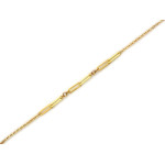 Złota bransoletka z cyrkoniami 585/14k 19 cm