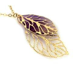 Złoty naszyjnik ażurowy na prezent