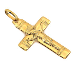 Złota przywieszka z krzyżykiem na łańcuszek 14k