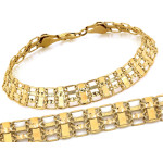 Złota bransoletka ażurowa 585